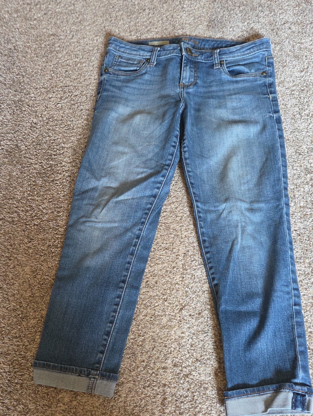 Kut from the Kloth Blue Boyfriend Jeans Capris